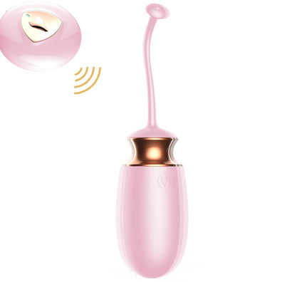 Ou vibrator Jaiko Love Egg  functie de incalzire, control vocal, telecomanda wireless si incarcare USB, silicon medicinal, roz SOLLUXE® Every box holds joy-unbox it!